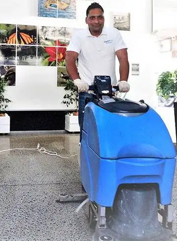 Floor cleaning in commercial building